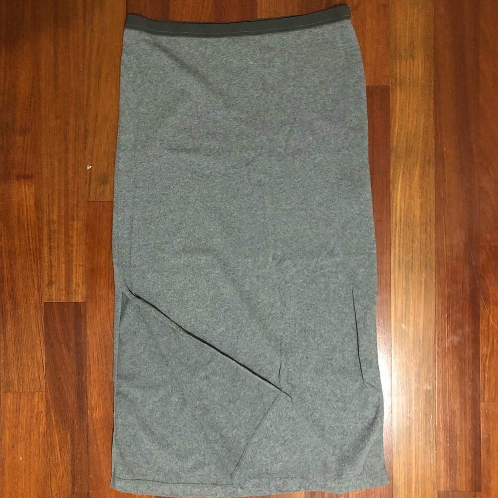 Gray maxi skirt
